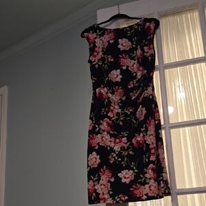 Floral Black Dress